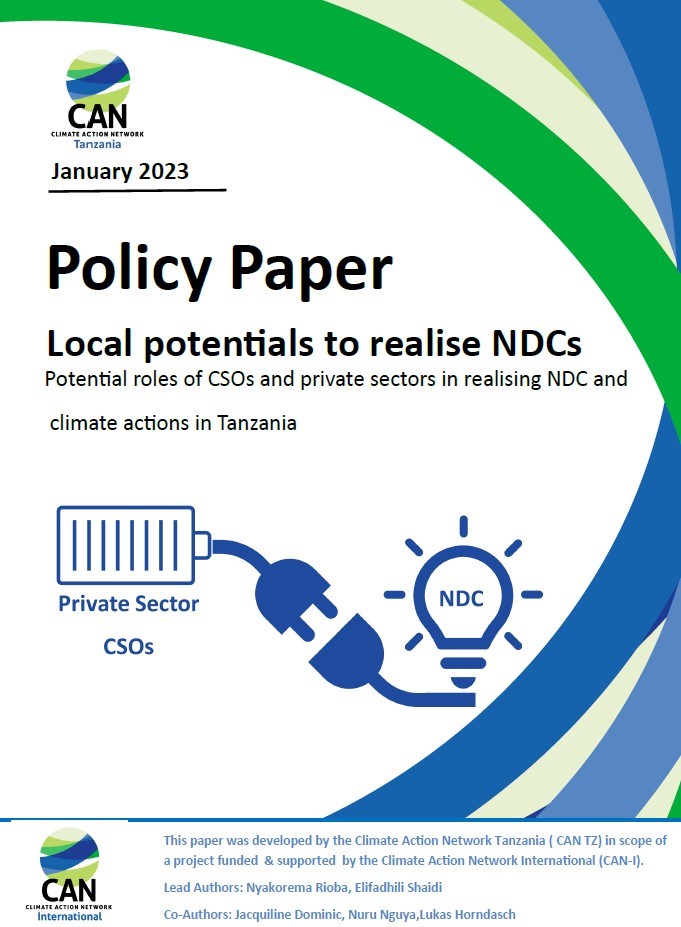 Policy Paper: Potential role of CSOs and private sector in realising NDC