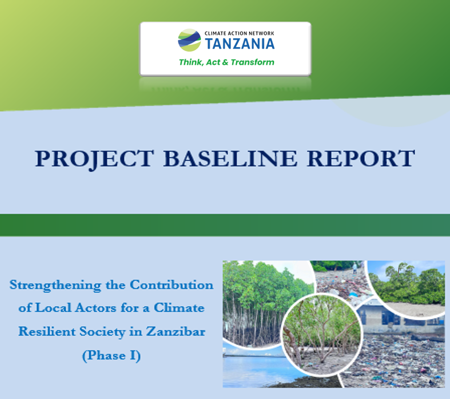 Baseline Study: Strengthening the Contribution of Local Actors for Climate Resilient Society in Zanzibar (Phase I)